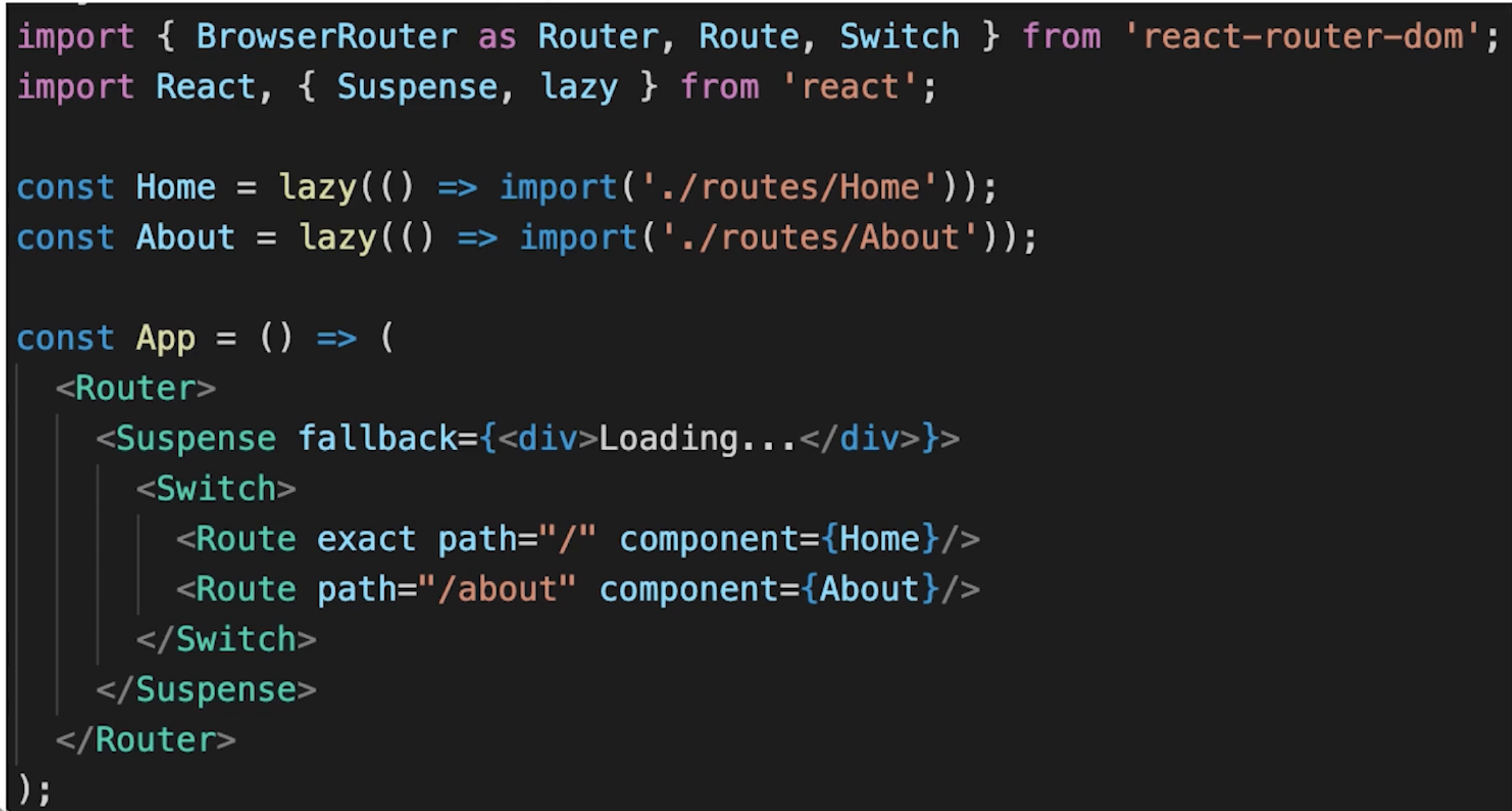 react-router 配置懒加载